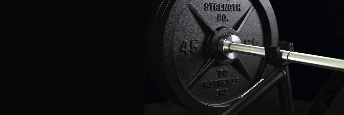 A barbell held up with a deadlift bar jack