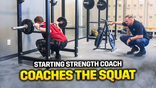 starting strength coach coaches the squat