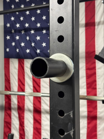 Magnetic Olympic Barbell Change and Micro Plate Storage Peg