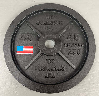 America 250 45LB Olympic Iron Barbell Plate - Pair