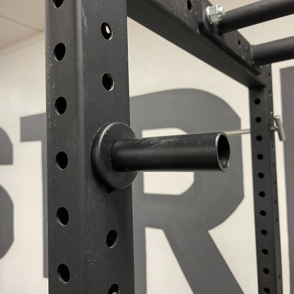 Magnetic Olympic Barbell Change and Micro Plate Storage Peg