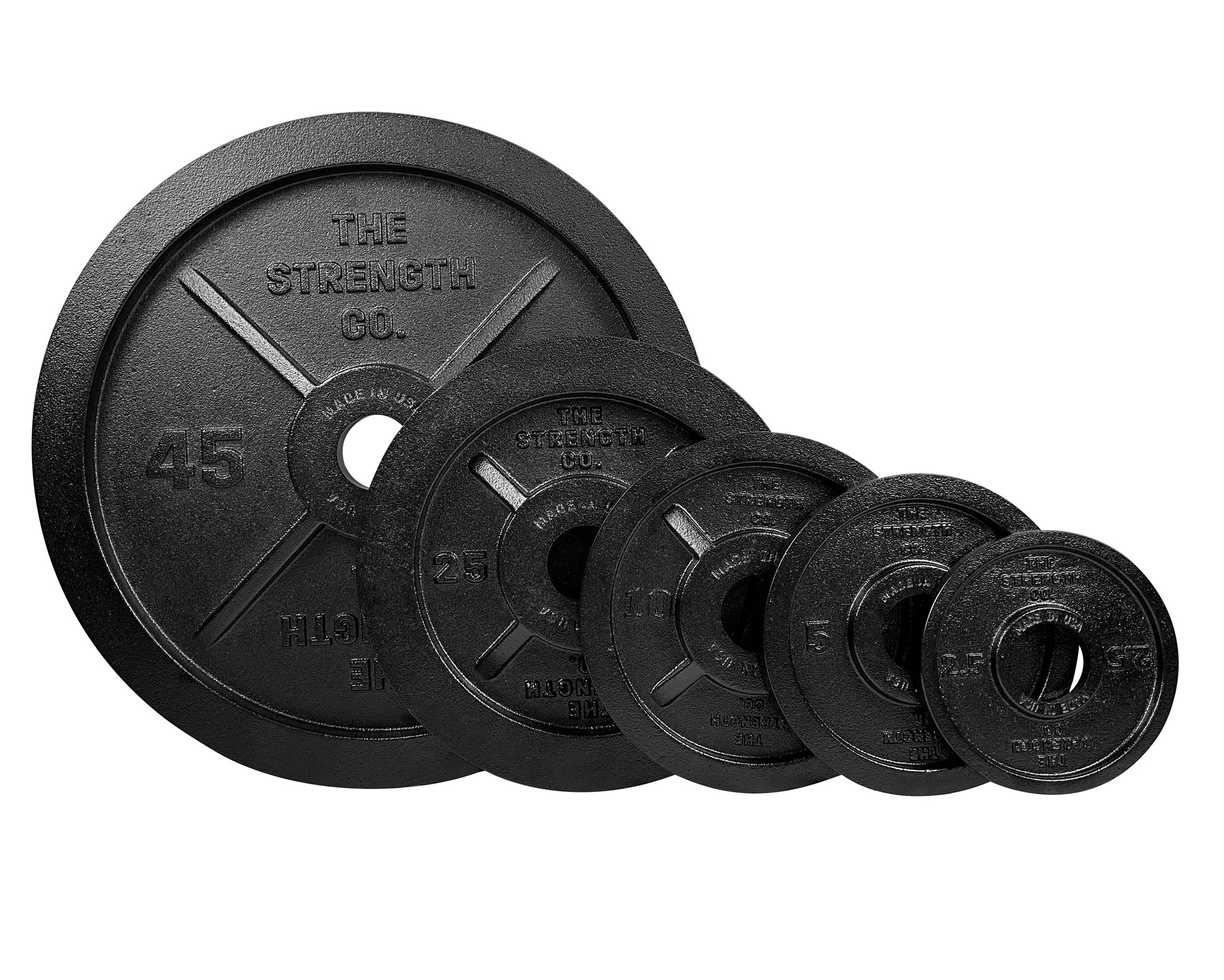 Weight Plates - Olympic Barbell - Cast Iron - Made in the USA