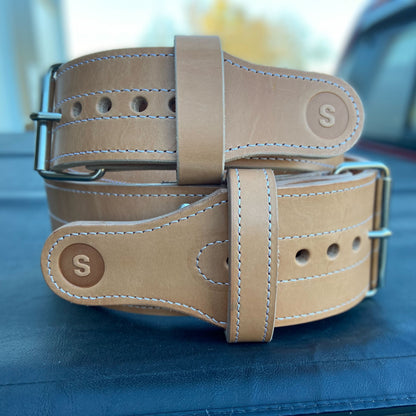 Double Ply Leather Weightlifting Belt